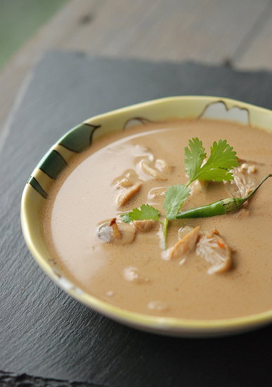 thai hot-n-sour coconut-chicken soup