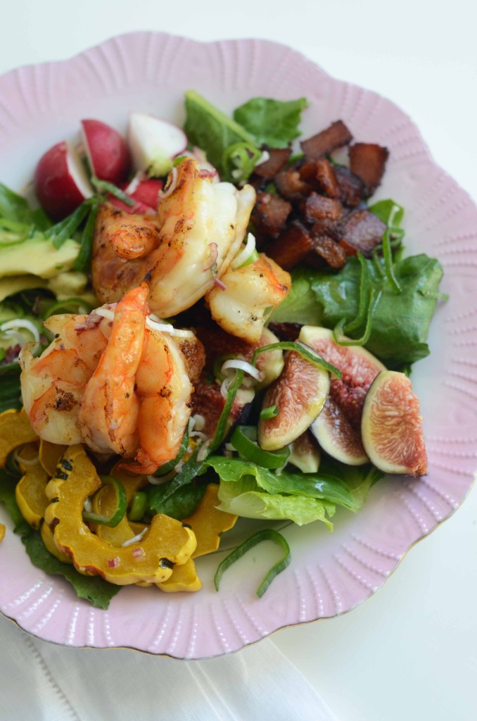Shrimp Chopped Salad with Figs, Squash & Bacon | Fresh Tart (Paleo, AIP)